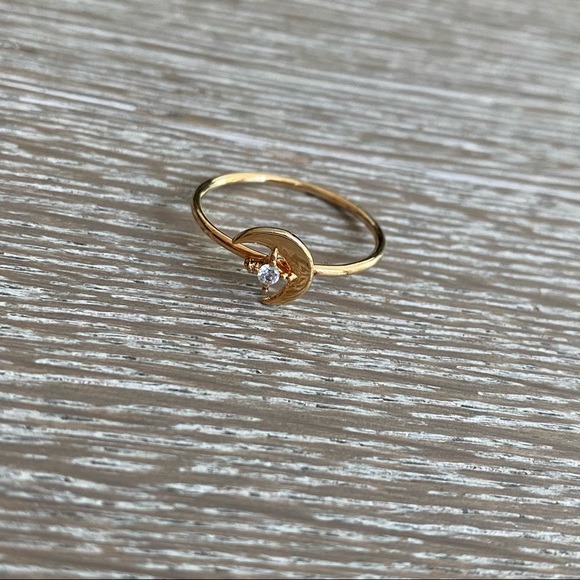 Moon & Star Gold Filled Ring - Picture 5 of 8